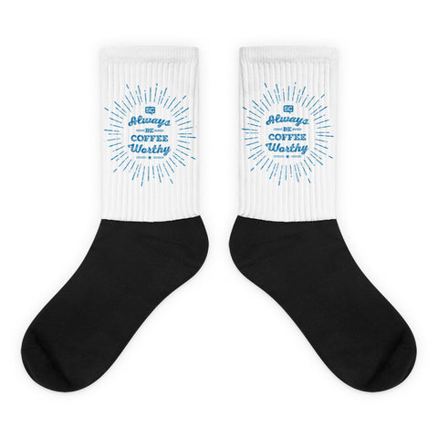 Always Be Coffee Worthy Crew Socks